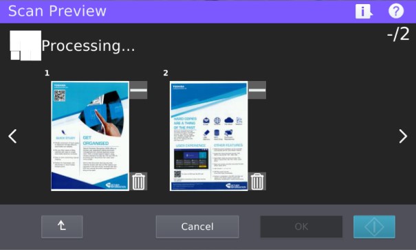 Scan preview ensures the integrity of your documents at the point of scan