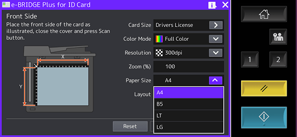 ID Card set paper size