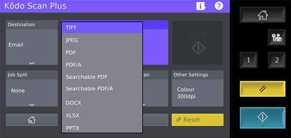 Standard scan output file formats