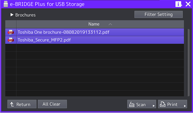 To print simply browse your thumb drive and select the document