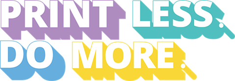 Print less do more logo