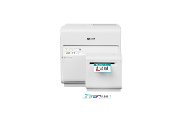 Colour label printer with cutter