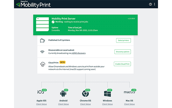 Mobility print BYOD