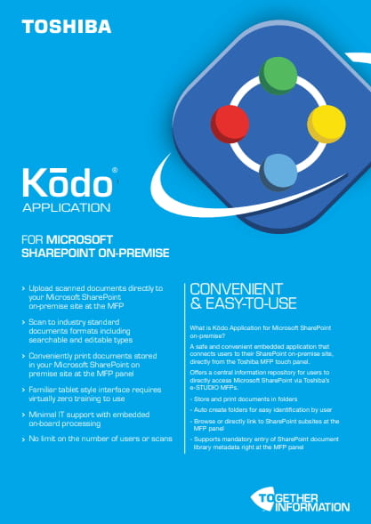 Toshiba Sharepoint on-premise brochure